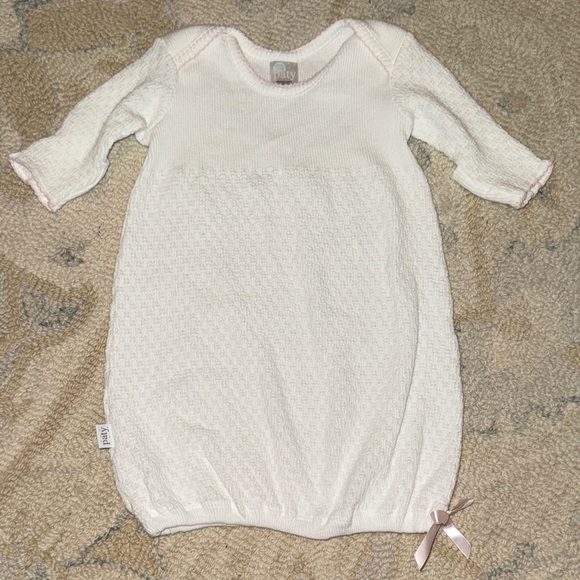 White and Pink Newborn Gown - Picture 1 of 5